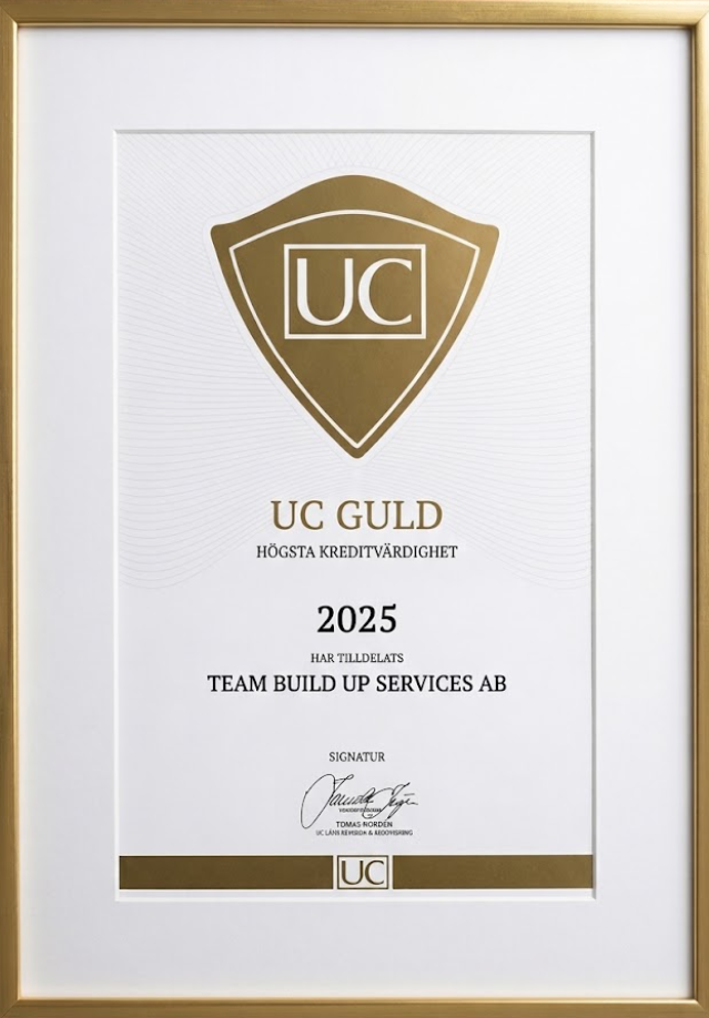 UC Guld 2025 Certifikat