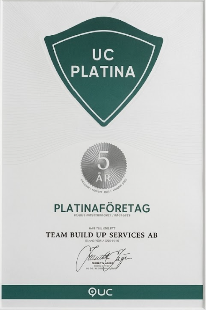UC Platina Certifikat